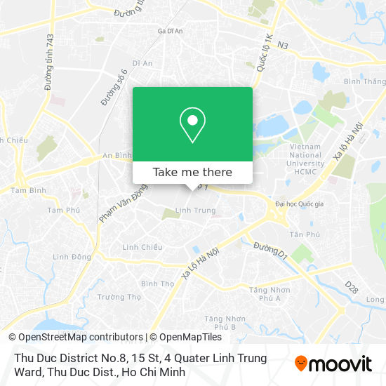Thu Duc District No.8, 15 St, 4 Quater Linh Trung Ward, Thu Duc Dist. map