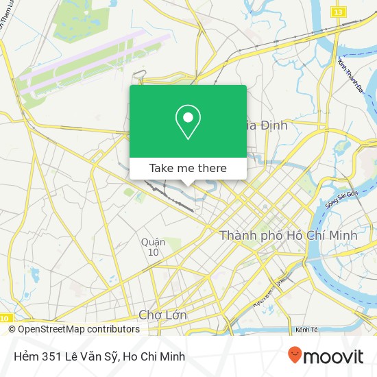 Hẻm 351 Lê Văn Sỹ map
