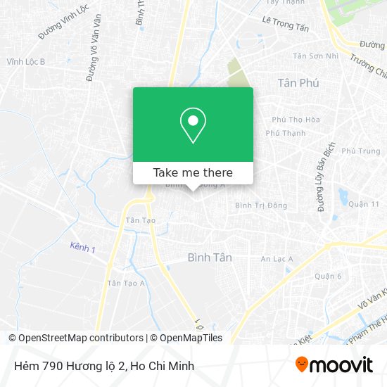 Hẻm 790 Hương lộ 2 map