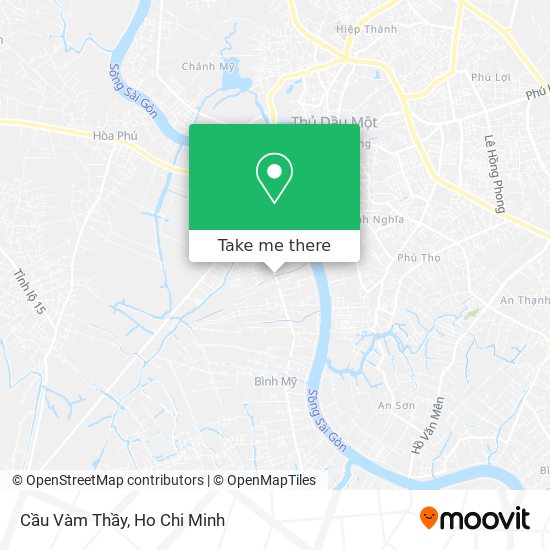 Cầu Vàm Thầy map