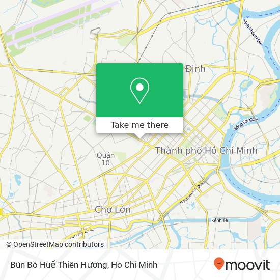 Bún Bò Huế Thiên Hương map