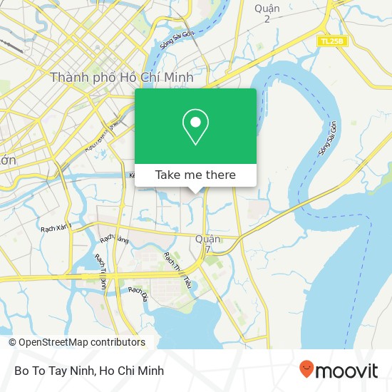 Bo To Tay Ninh map