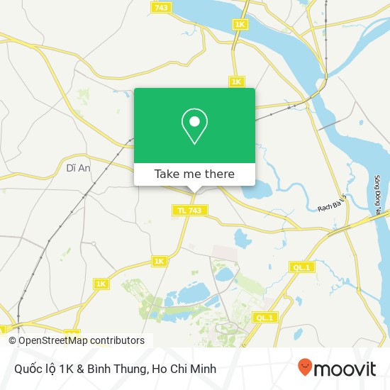 Quốc lộ 1K & Bình Thung map