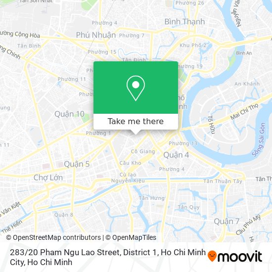 283 / 20 Pham Ngu Lao Street, District 1, Ho Chi Minh City map