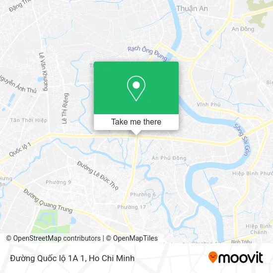 Đường Quốc lộ 1A 1 map