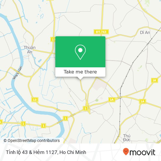 Tỉnh lộ 43 & Hẻm 1127 map