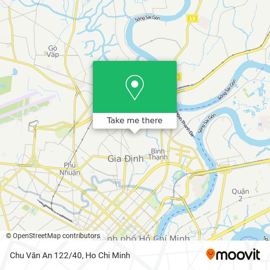 Chu Văn An 122/40 map