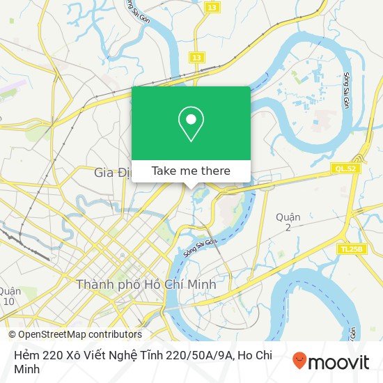 Hẻm 220 Xô Viết Nghệ Tĩnh 220 / 50A / 9A map