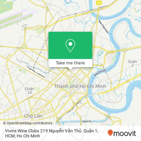 Vivins Wine Clubs 219 Nguyễn Văn Thủ. Quận 1, HCM map