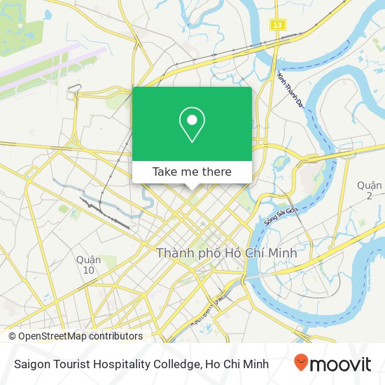 Saigon Tourist Hospitality Colledge map