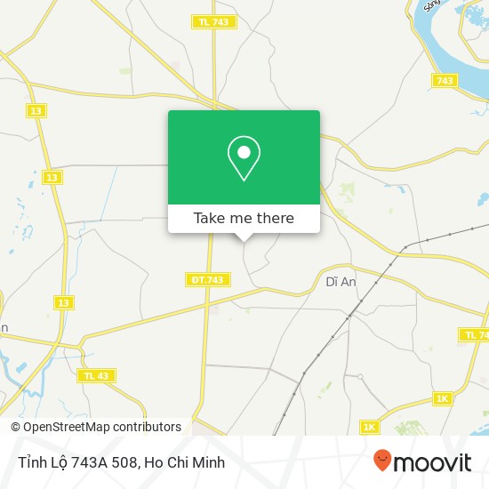 Tỉnh Lộ 743A 508 map