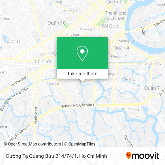 Đường Tạ Quang Bửu 314/74/1 map