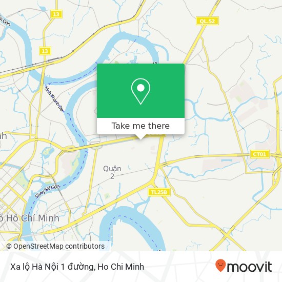 Xa lộ Hà Nội 1 đường map