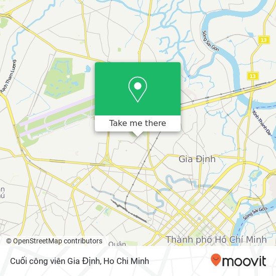 Cuối công viên Gia Định map