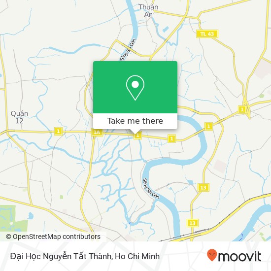 Đại Học Nguyễn Tất Thành map