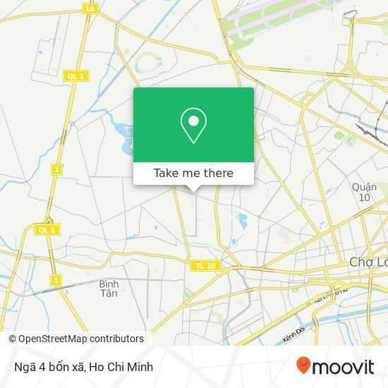 Ngã 4 bốn xã map