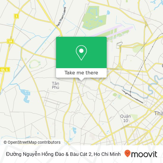 Đường Nguyễn Hồng Đào & Bàu Cát 2 map