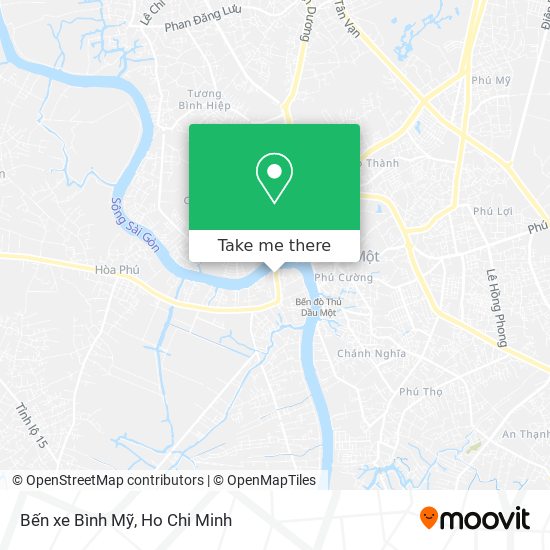 Bến xe Bình Mỹ map