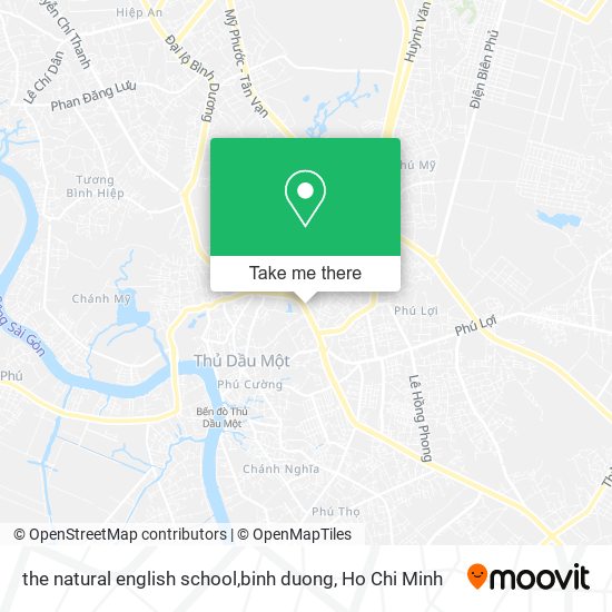 the natural english school,binh duong map