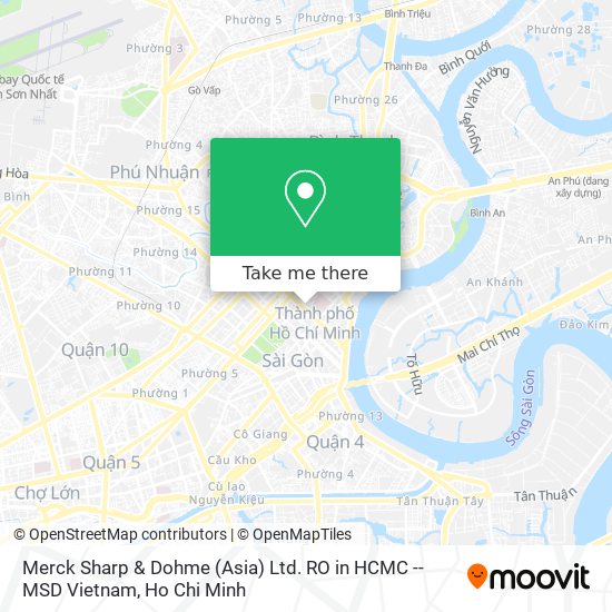 Merck Sharp & Dohme (Asia) Ltd. RO in HCMC -- MSD Vietnam map