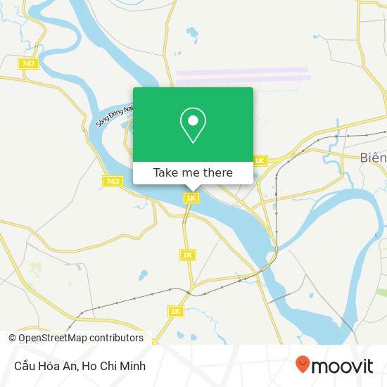 Cầu Hóa An map