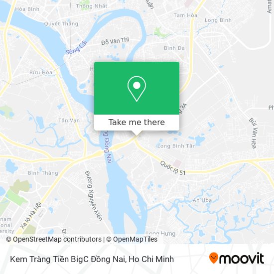 Kem Tràng Tiền BigC Đồng Nai map