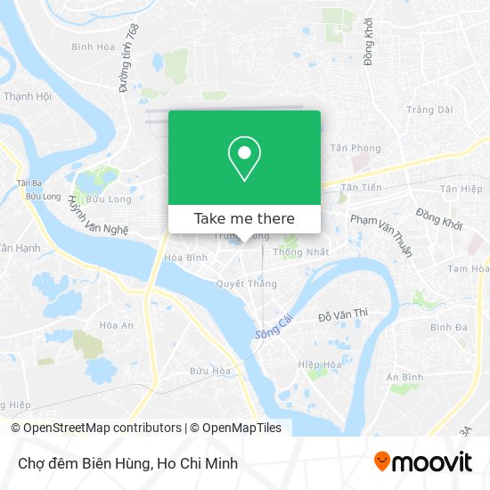 Chợ đêm Biên Hùng map