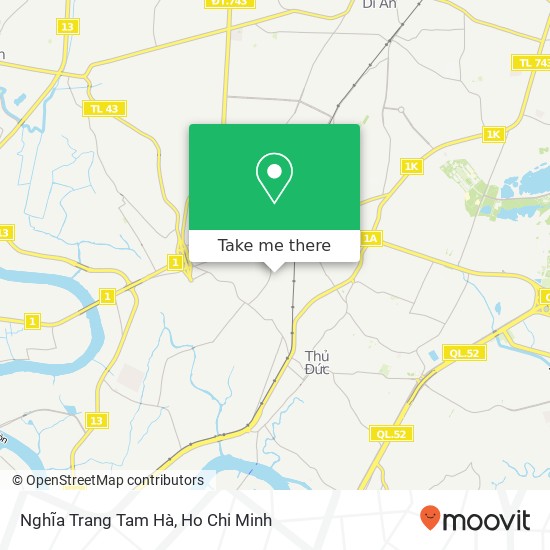 Nghĩa Trang Tam Hà map