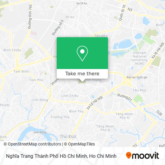 Nghĩa Trang Thành Phố Hồ Chí Minh map