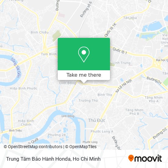 Trung Tâm Bảo Hành Honda map