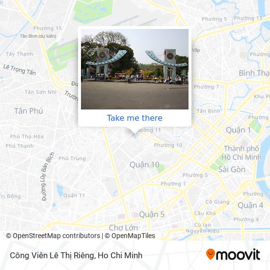 How to get to Cȏng Viên Lê Thị Riêng in Quận 10 by Bus?