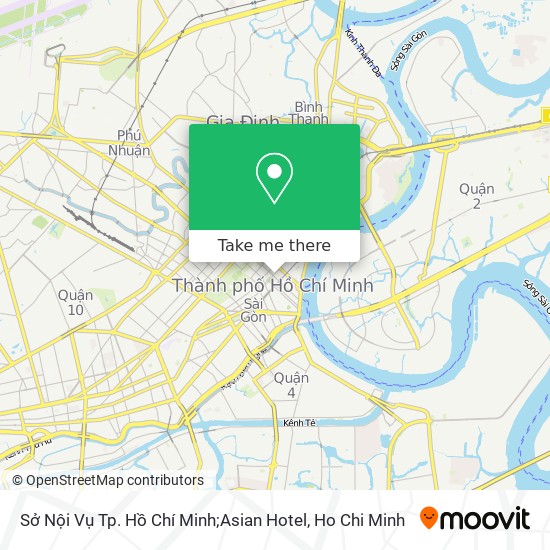 Sở Nội Vụ Tp. Hồ Chí Minh;Asian Hotel map