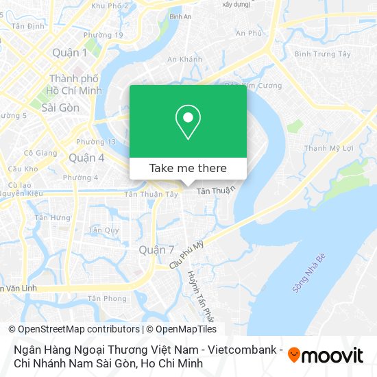Ngân Hàng Ngoại Thương Việt Nam - Vietcombank - Chi Nhánh Nam Sài Gòn map