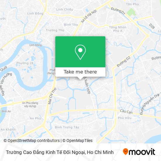 Trường Cao Đẳng Kinh Tế Đối Ngoại map