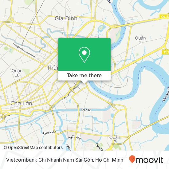 Vietcombank Chi Nhánh Nam Sài Gòn map