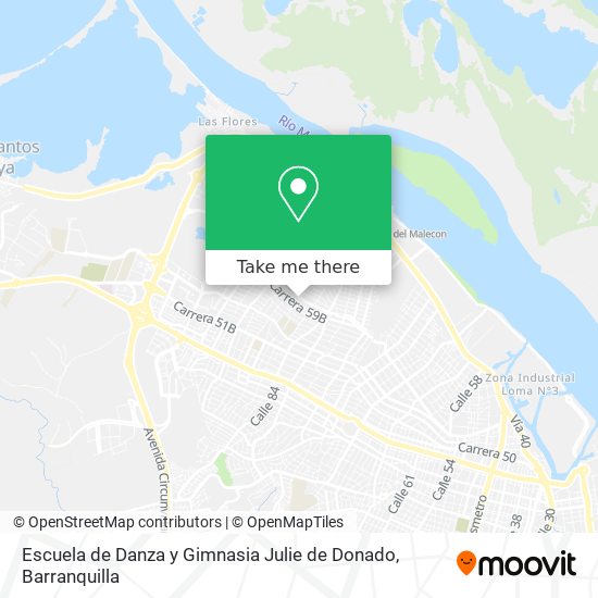 Escuela de Danza y Gimnasia Julie de Donado map