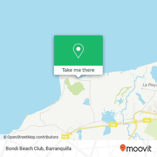 Mapa de Bondi Beach Club