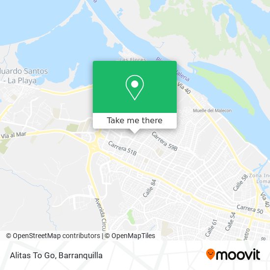 Alitas To Go map