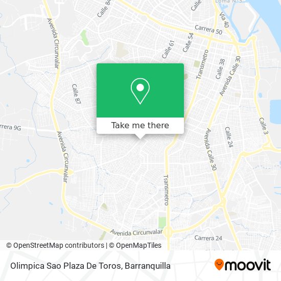 Mapa de Olimpica Sao Plaza De Toros