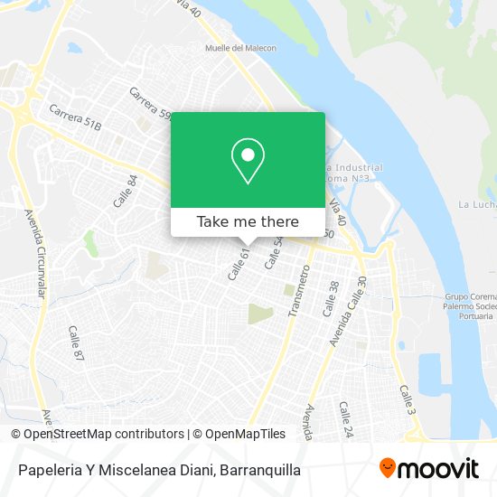 Mapa de Papeleria Y Miscelanea Diani
