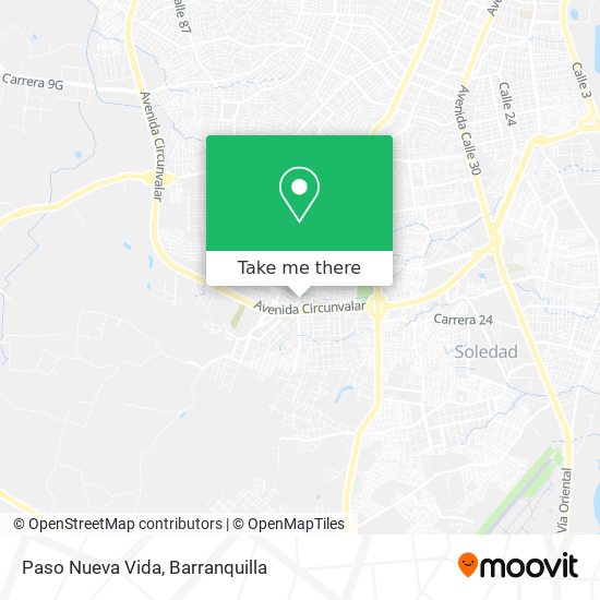 Mapa de Paso Nueva Vida