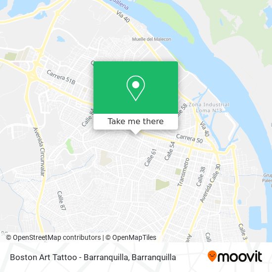 Mapa de Boston Art Tattoo - Barranquilla