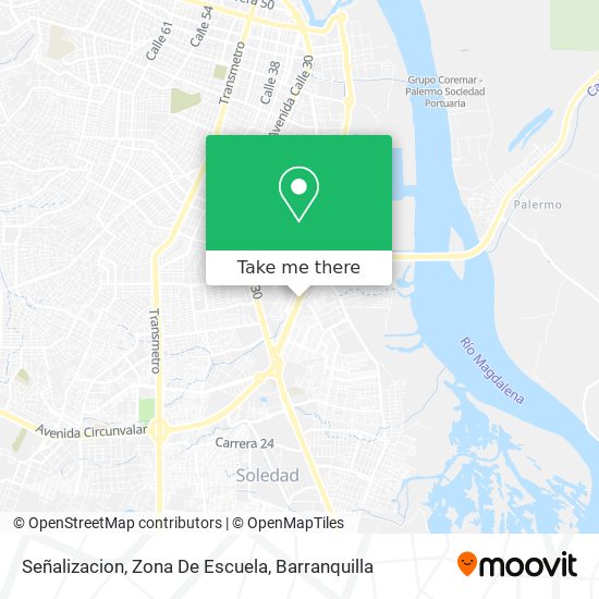 Señalizacion, Zona De Escuela map