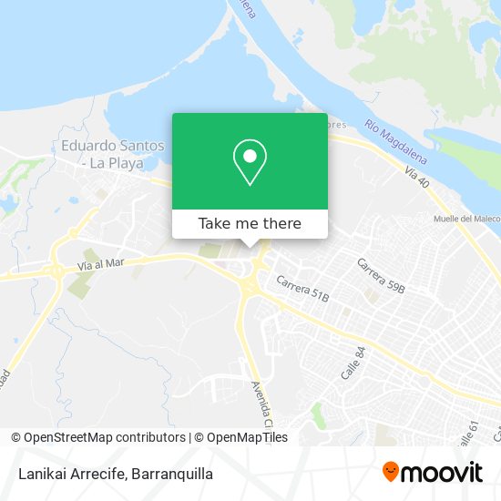 Mapa de Lanikai Arrecife