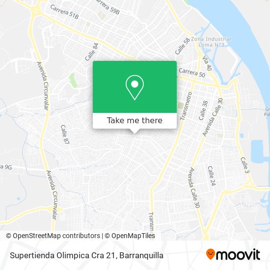 Mapa de Supertienda Olimpica Cra 21