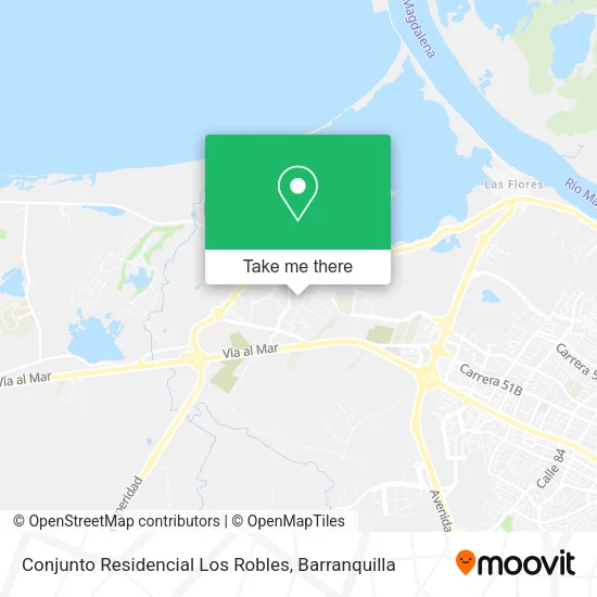 Mapa de Conjunto Residencial Los Robles
