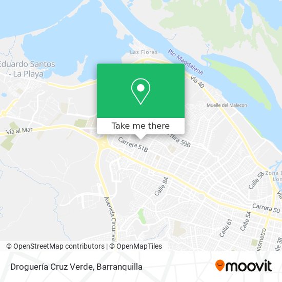 Droguería Cruz Verde map