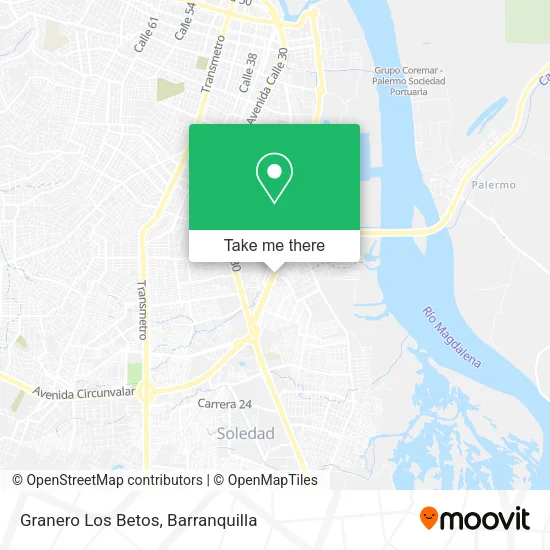 Granero Los Betos map