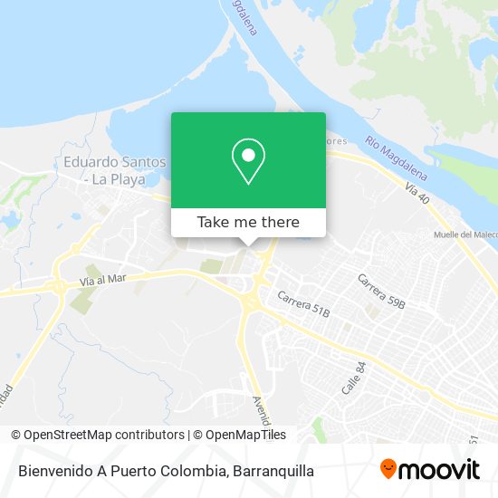 Mapa de Bienvenido A Puerto Colombia