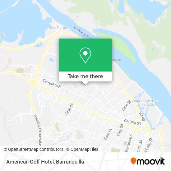 Mapa de American Golf Hotel